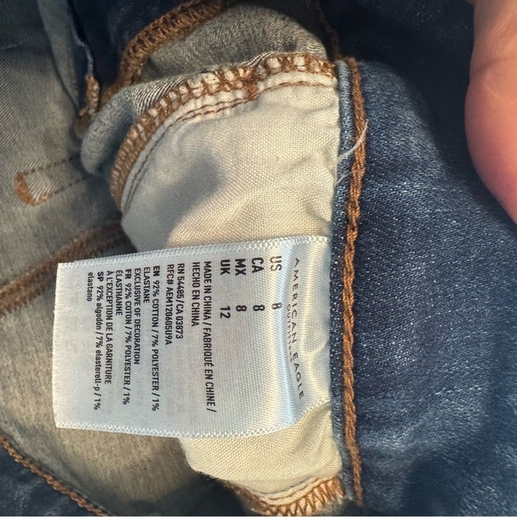 American Eagle Outfitters Denim Frayed Hem Mid Rise Women's Shorts - Picture 7 of 7